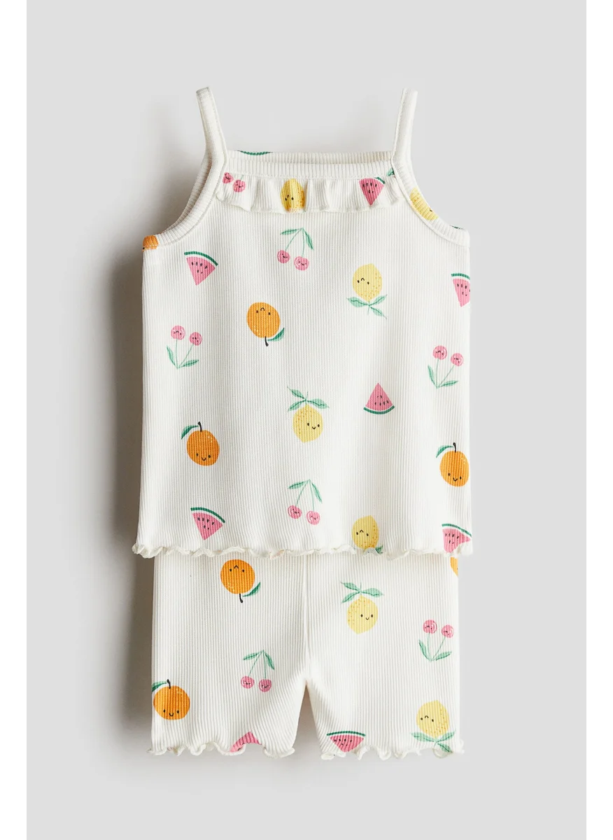 اتش اند ام 2-Piece Ribbed Cotton Set