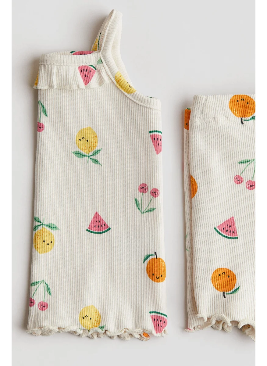اتش اند ام 2-Piece Ribbed Cotton Set