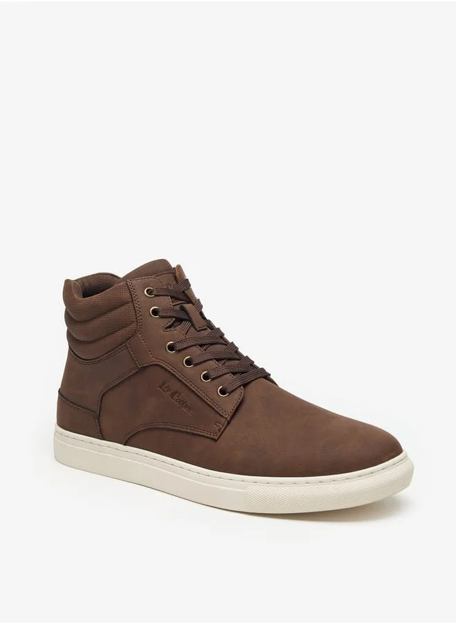 لي كوبر Men's Solid Boots with Zip Closure