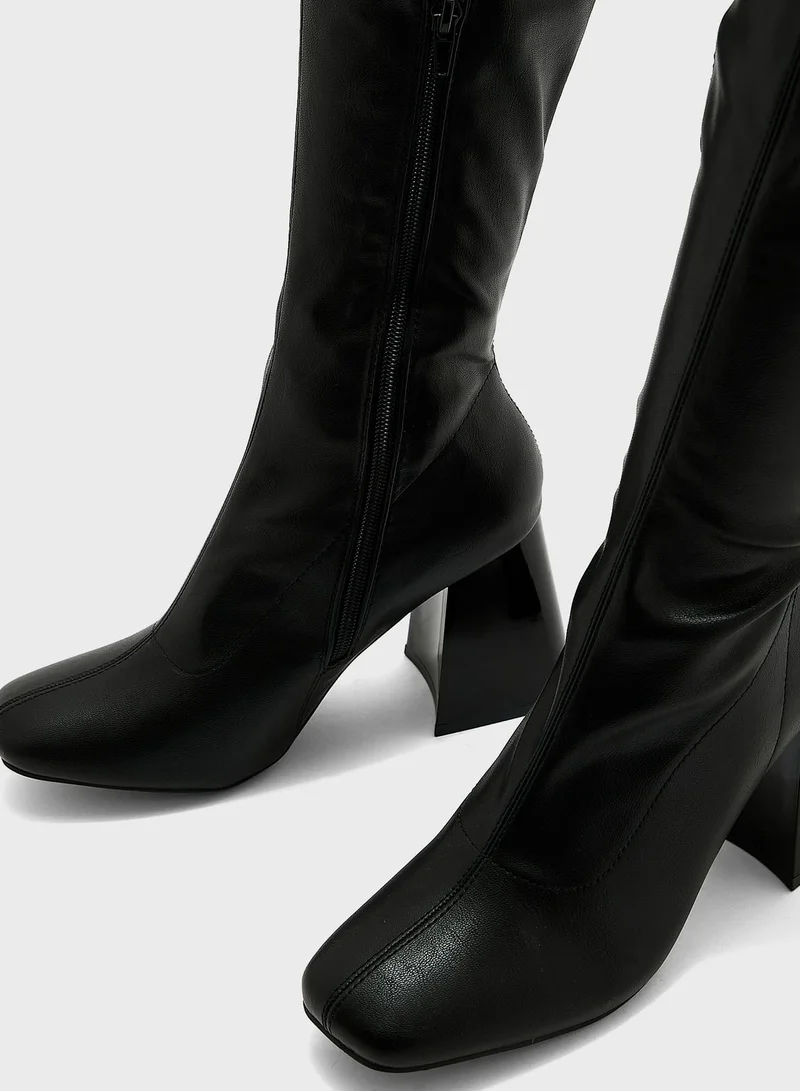 NEW LOOK Knee Heel Boots