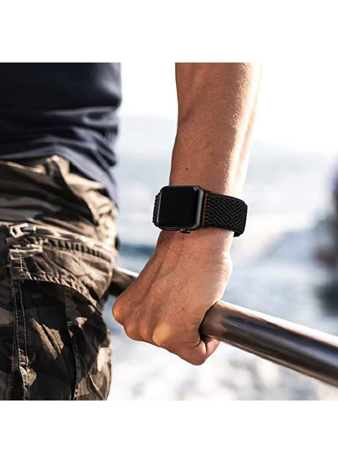 Lerobo - 6 Pack Stretchy Braided Bands Compatible with Apple Watch Band 44mm 45mm 46mm 42mm 49mm Ultra 2 Men Women Elastic Nylon Solo Loop Sport Strap for iWatch Series Ultra 10 9 8 7 6 5 4 3 2 1 SE - Image 1