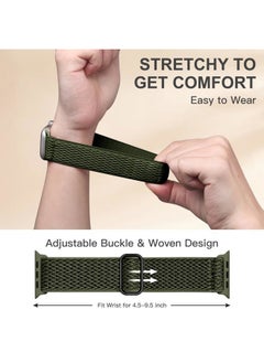 Lerobo 6 Pack Stretchy Braided Bands Compatible with Apple Watch Band 44mm 45mm 46mm 42mm 49mm Ultra 2 Men Women Elastic Nylon Solo Loop Sport Strap for iWatch Series Ultra 10 9 8 7 6 5 4 3 2 1 SE  - Image 3
