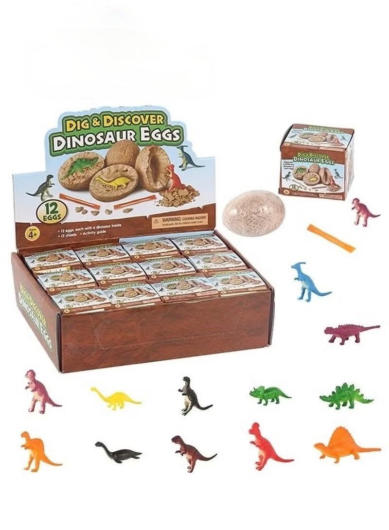 12-Piece Dinosaur Dragon Eggs Set,Dinosaur Eggs Toys, Dino Eggs Kits Crack Novelty Toy Mini Dino Egg for Boys Girls Toys Party Favor (Multi-Color) - Image 3
