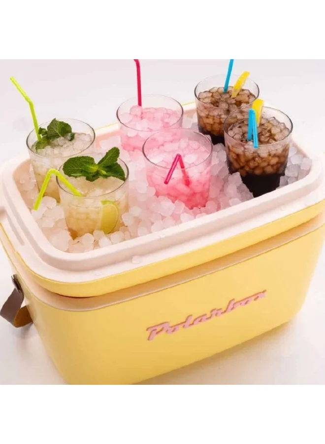 Polarbox Lightweight Durable Cooler Box with Adjustable Leather Strap Yellow and Turquoise 20 L 8436582992181