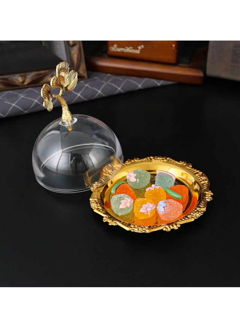 عام صحن حلويات شفاف على الطراز الكلاسيكي، يُستخدم لتخزين المكسرات والوجبات الخفيفة على طاولة غرفة المعيشة، أنيق ومناسب للاستخدام المنزلي. - Image 2