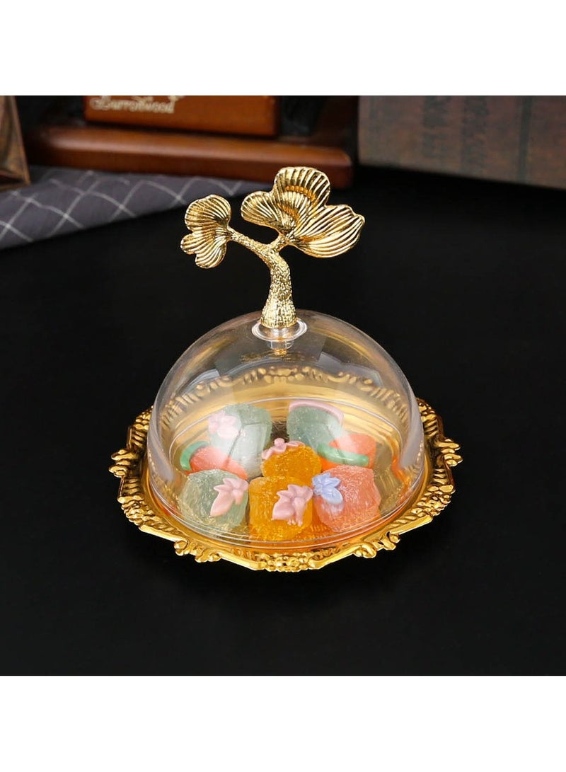 عام صحن حلويات شفاف على الطراز الكلاسيكي، يُستخدم لتخزين المكسرات والوجبات الخفيفة على طاولة غرفة المعيشة، أنيق ومناسب للاستخدام المنزلي. - Image 3