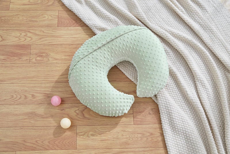 DONOMILO Nursing Pillow and Positioner Breastfeeding and Bottle Feeding, Propping Baby, Tummy Time, Sitting Support, with Removable Polyester Cover, dots Fabric, for Baby Boy Girl(Bay) - Image 2