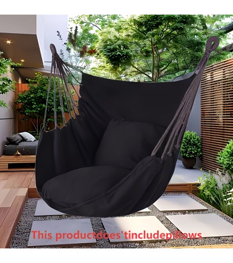 Grey Outdoor Hammock Swing Chair Hanging Bed Multifunctional Leisure for Camping Balcony Garden - Image 5