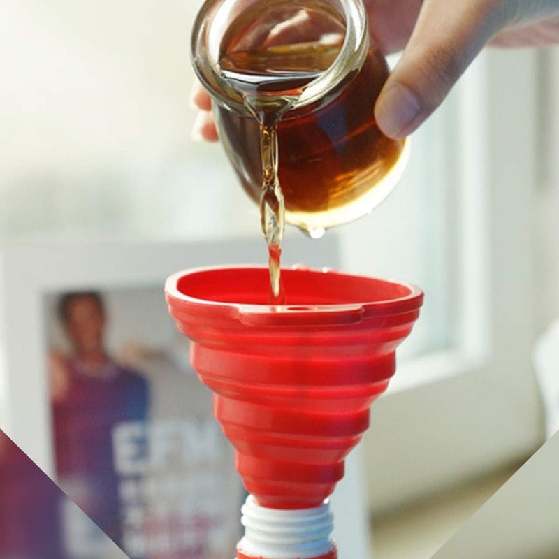Top Chef Kitchen Funnel Platinum Silicone 2 Pack Red Blue - Image 4