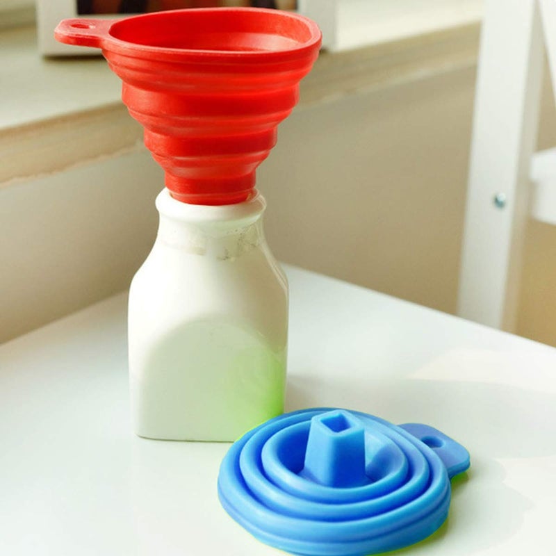 Top Chef Kitchen Funnel Platinum Silicone 2 Pack Red Blue - Image 3