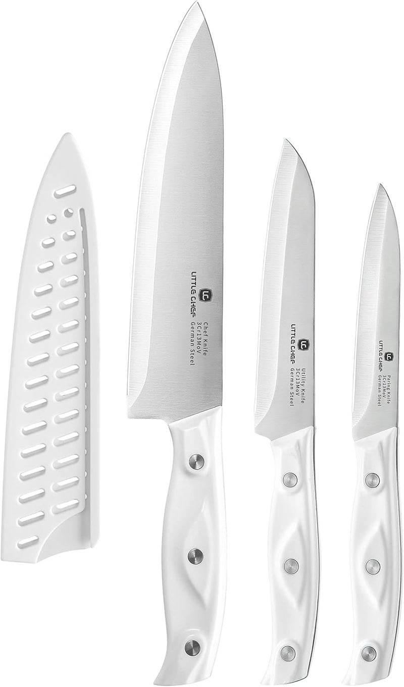 Little Chef 3PCS Chef Knife, Ultra Sharp Kitchen Knife, High Carbon Stainless Steel Chef knife set - Image 2