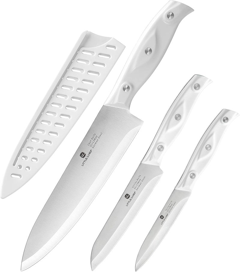 Little Chef 3PCS Chef Knife, Ultra Sharp Kitchen Knife, High Carbon Stainless Steel Chef knife set - Image 1