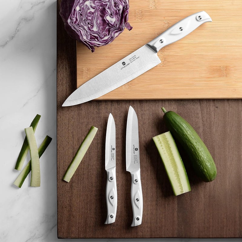 Little Chef 3PCS Chef Knife, Ultra Sharp Kitchen Knife, High Carbon Stainless Steel Chef knife set - Image 5