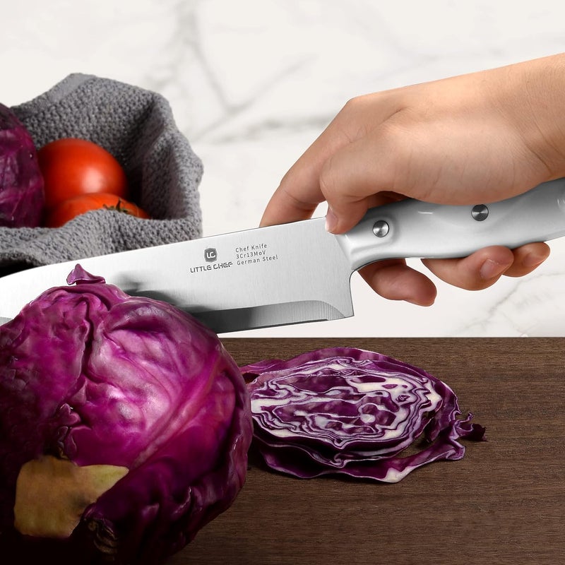 Little Chef 3PCS Chef Knife, Ultra Sharp Kitchen Knife, High Carbon Stainless Steel Chef knife set - Image 4