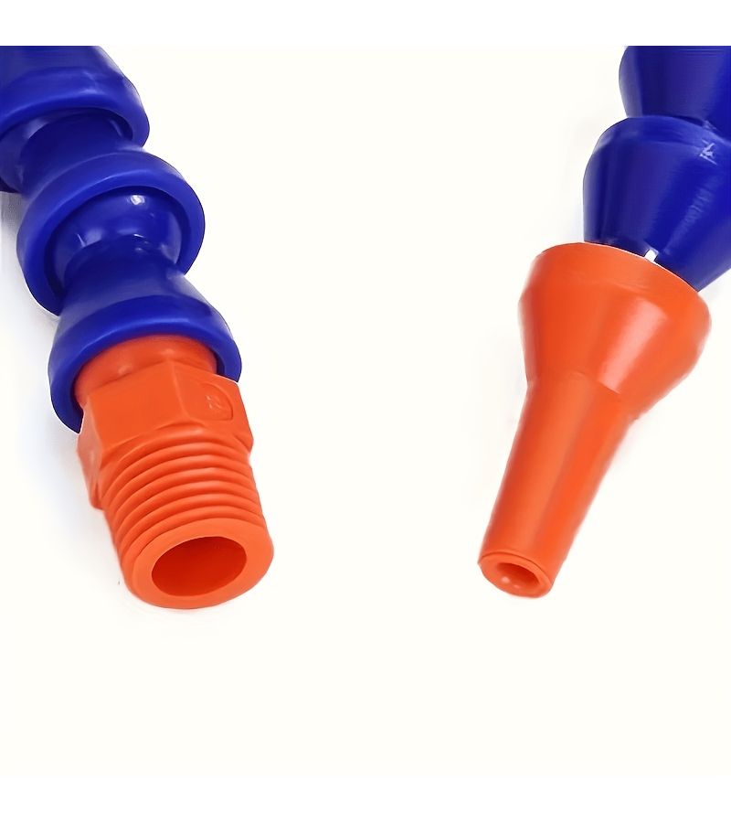 2Pcs Plastic Adjustable Coolant Hose 500mm Length 1 4 Inch Thread Round Nozzle Universal Fit for Lathe Milling Machine CNC Cooling Systems Flexible Cooling Tube for Water and Oil - Image 2