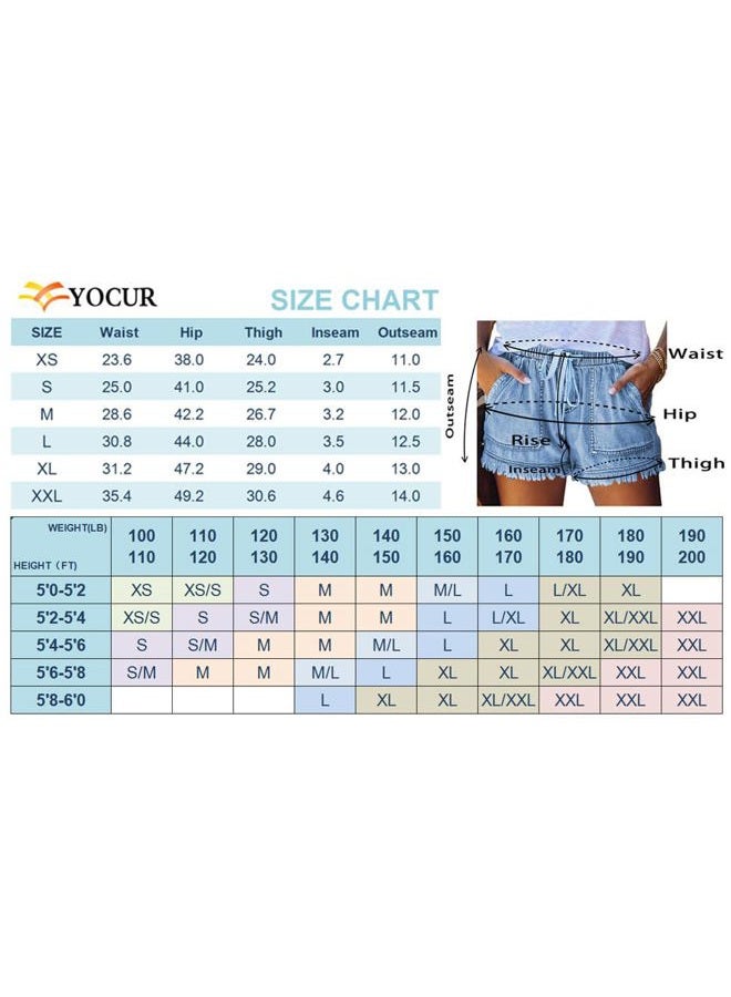 YOCUR Womens Lightweight Shorts Casual Baggy Trendy Hot Pants Elastic Waist Drawstring Comfy Shorts, A05-d Grey, XL - Image 5