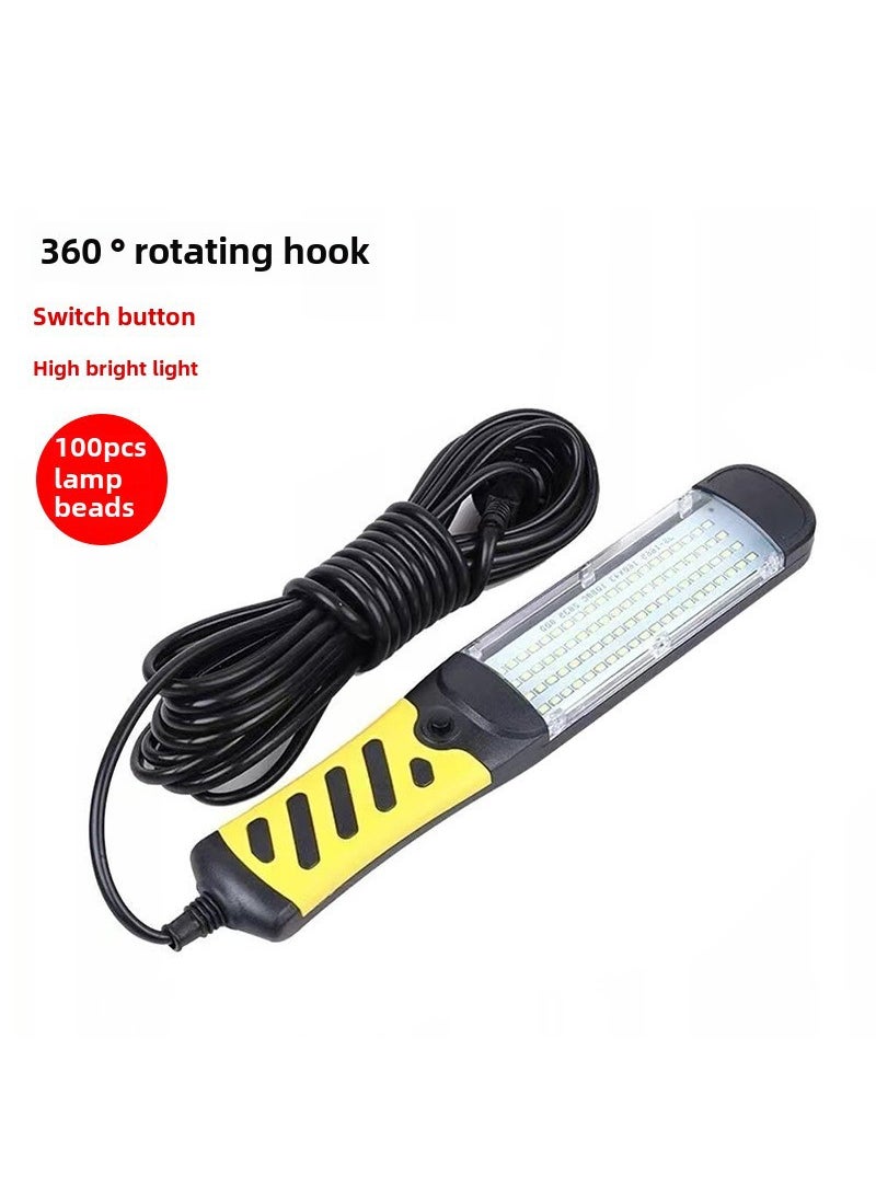 Generic Fuliyang convenient handheld mobile work light workshop inspection and maintenance light wholesale with line LED work Maintenance light100 beads black yellow LED work light 100 beads black yellow LED work light 
