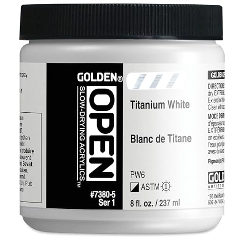 Golden OPEN Acrylic Color - 8 oz. Jar - Titanium White - Image 4