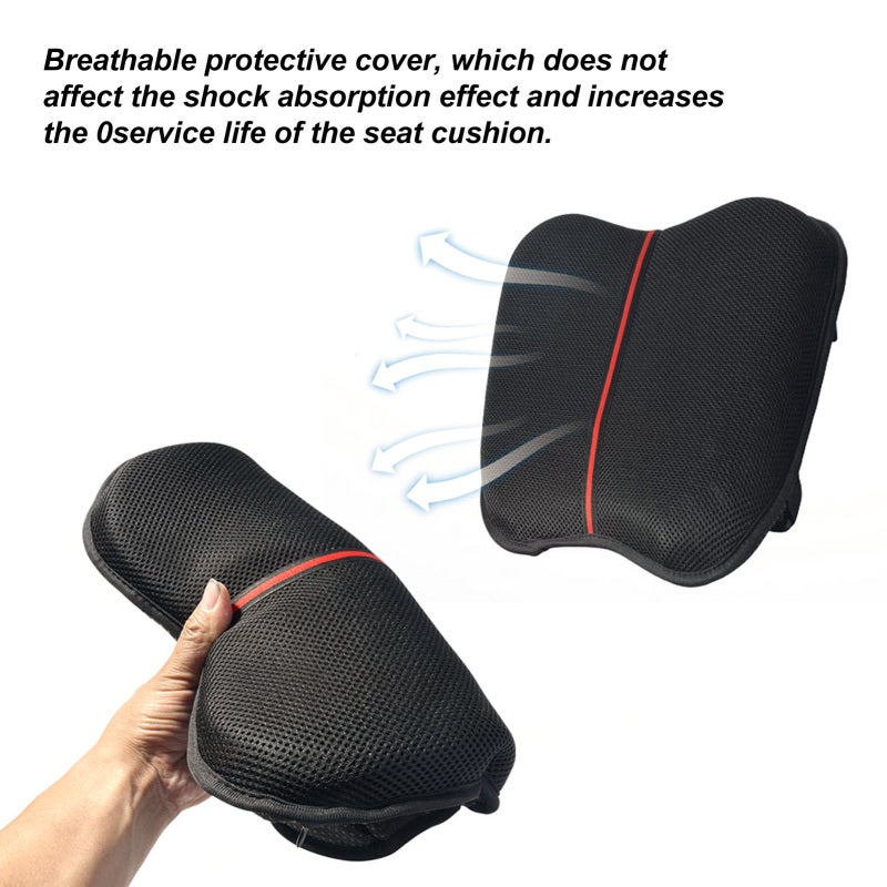 Aumotop Motorcycle Gel Seat Cushion 3D Honeycomb Breathable Shock-Absorbing seat Cushion High Elasticity Gel for Comfortable Travel Long Rides - Image 5