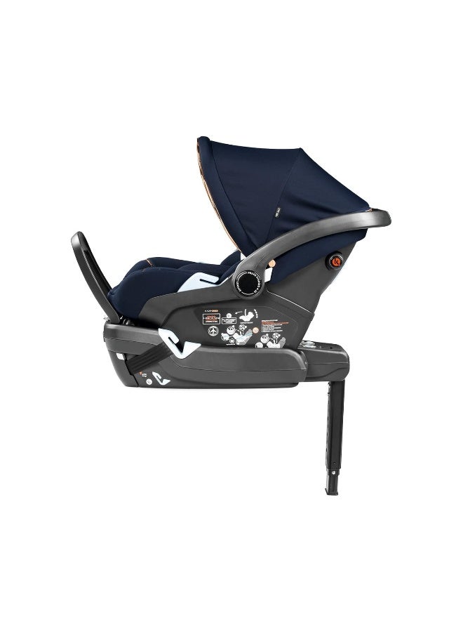 Peg Perego Primo Viaggio 4-35 Lounge - Reclining Rear Facing Infant Car Seat - Includes Base with Load Leg & Anti-Rebound Bar - for Babies 4 to 35 lbs - Made in Italy - Blue Shine (Blue) - Image 3