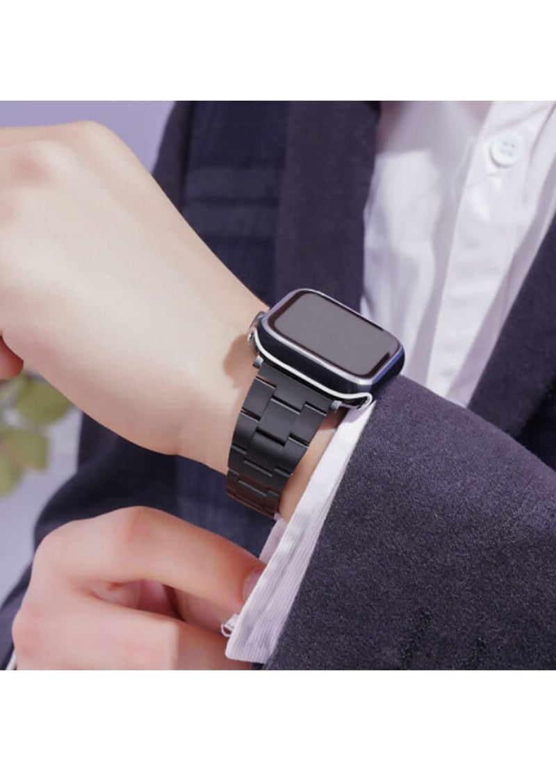 سوار ساعة Apple Watch المعدني المتوافق مقاس 49 مم/45 مم/44 مم/42 مم، إصدار مطور من سوار/حزام iWatch من الفولاذ المقاوم للصدأ مع حافظة لساعة Apple Watch Ultra SE2 SE وسلسلة 8/7/6/5/4/3/2/1 - Image 5