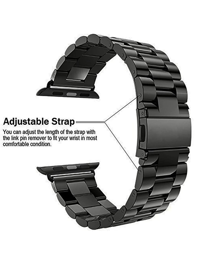 سوار ساعة Apple Watch المعدني المتوافق مقاس 49 مم/45 مم/44 مم/42 مم، إصدار مطور من سوار/حزام iWatch من الفولاذ المقاوم للصدأ مع حافظة لساعة Apple Watch Ultra SE2 SE وسلسلة 8/7/6/5/4/3/2/1 - Image 2