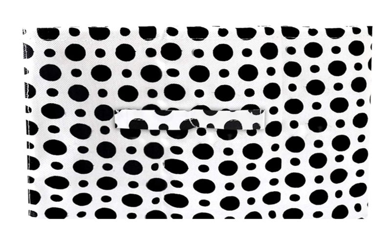 Kuber Industries Kuber Industries Dot Printed Flodable Storage Box For ToysStorage Box For ClothesDrawer Storage and Cloth OrganizerPack of 2 Black WhiteKUBMART16016 - Image 5