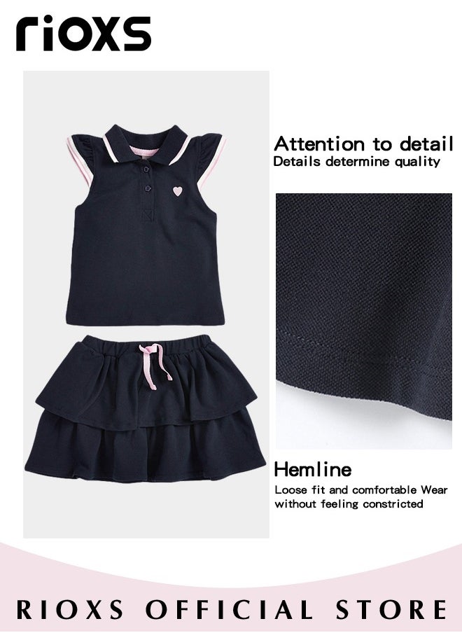 Summer 2-piece Set for Girls, Stylish Top and Skirt, Cotton Shirt and Drawstring Skirt Set, Comfortable to Wear, Suitable for Daily Wear, Vacation and Other Occasions, Great Gift Choice for Girls - pzsku/ZE057082D9482079DE759Z/45/_/1712133959/c821a2cc-39dd-4c16-9c28-322a47a50ce6