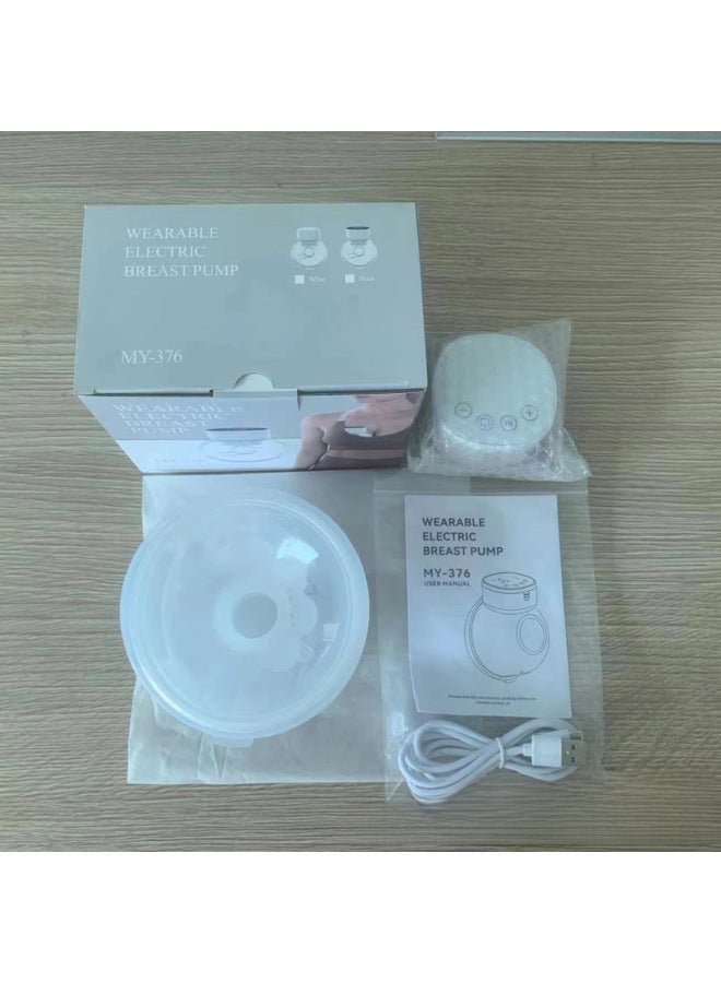 مضخة ثدي كهربائية محمولة وارتدائية خالية من اليدين، ثنائية الجانب، أوتوماتيكية، متكاملة وصامتة