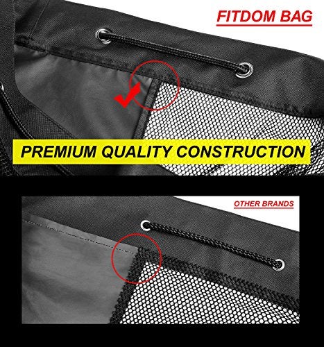 Fitdom Heavy Duty XL Soccer Mesh Equipment Ball Bag w/Adjustable Shoulder Strap Design for Coach. with an Over-Sized Front Pocket for Sporting Accessories. Best for All Outdoor & Water Gears - Image 5