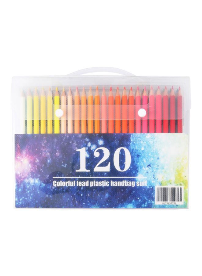 NIBEMINENT 120-Piece Hexagonal Wooden Colour Pencil Set Multicolour - Image 1