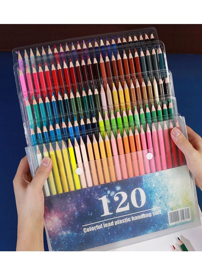 NIBEMINENT 120-Piece Hexagonal Wooden Colour Pencil Set Multicolour - Image 2