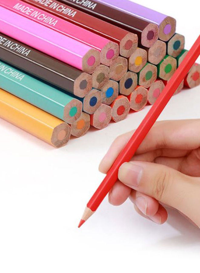 NIBEMINENT 120-Piece Hexagonal Wooden Colour Pencil Set Multicolour - Image 4