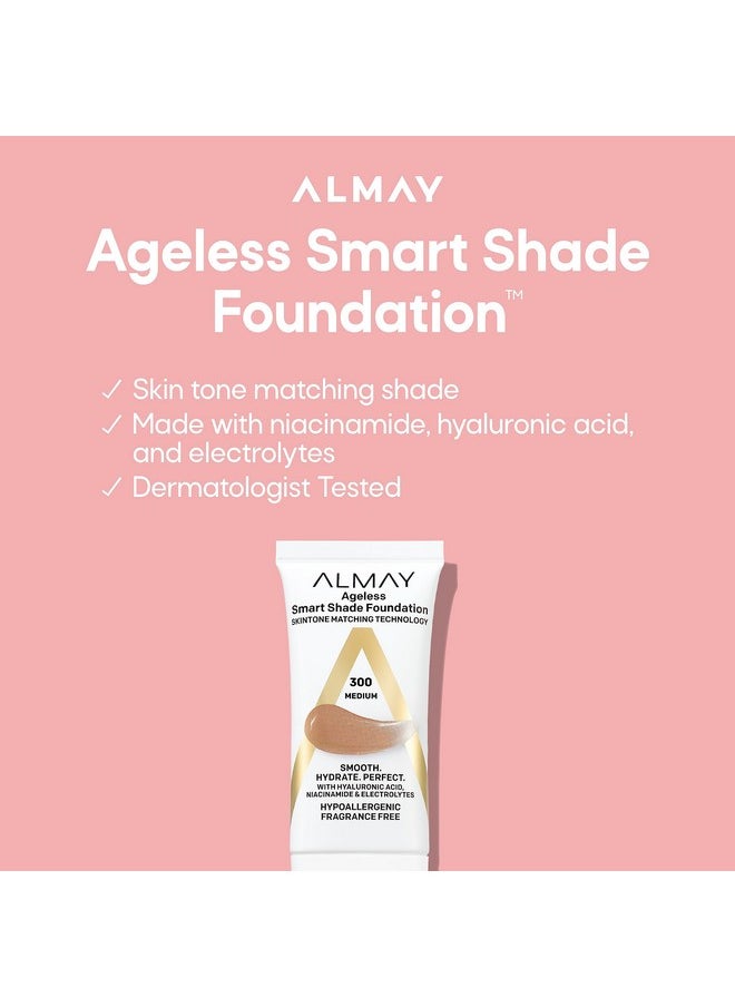 Almay Anti Aging Foundation Smart Shade Face Makeup With Hyaluronic Acid Niacinamide Vitamin C & E Hypoallergenic Fragrance Free 800 Deep 1 Fl Oz (Pack Of 1)  - Image 4