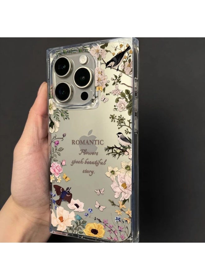 NIBEMINENT Summer Flowers And Birds Protective TPU Case Cover For iPhone 15 Pro - Image 2