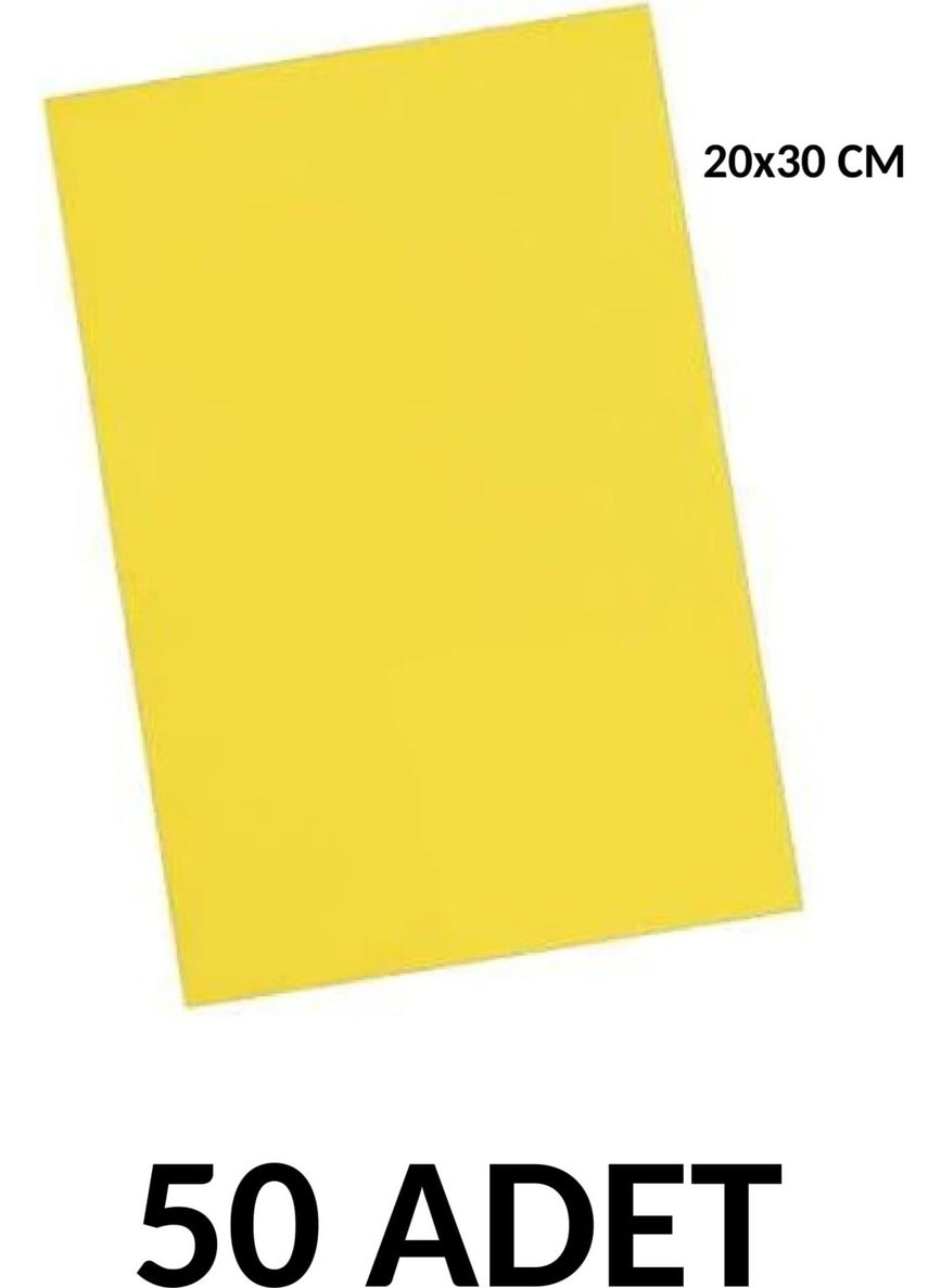 Ticon 50 Pieces A4 Adhesive Eva 20X30CM Yellow  - Image 1