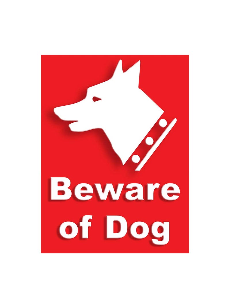 999Store office supplies sunboard beware of dogs sticker signage sign board Red (20X15 Cm) - Image 5
