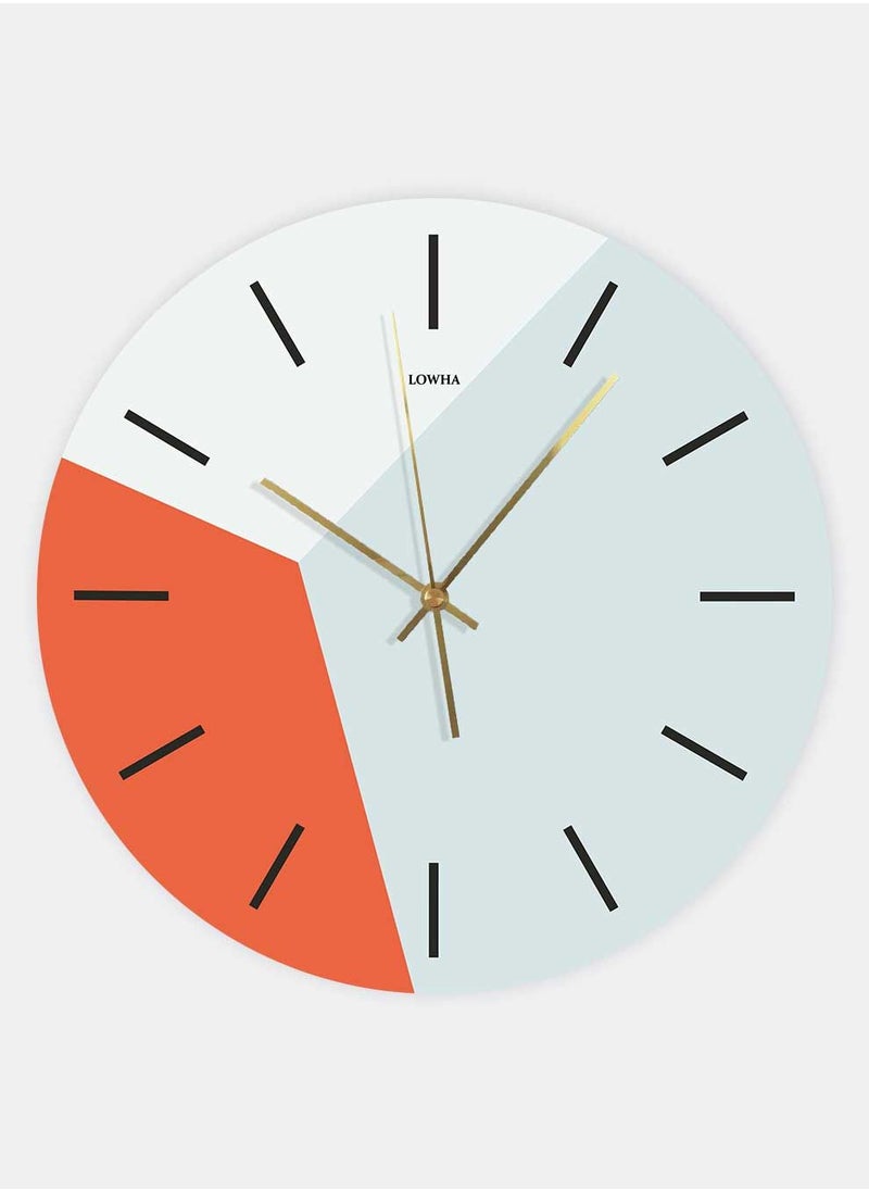 LOWHA Acrylic Battery Operated Wall Clock with Light Colors Design, For Home, Living Room, Office, Decor  - Image 1