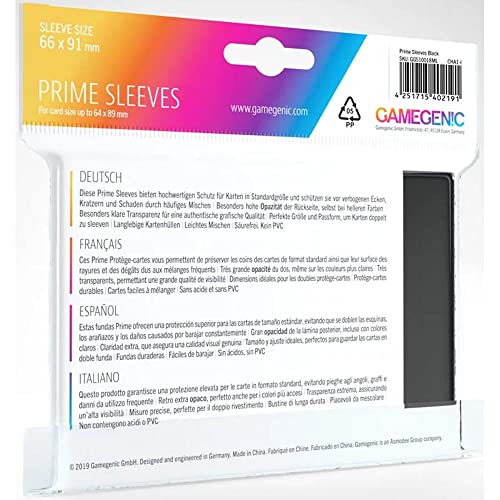 Gamegenic Prime Sleeves: Black - Image 2
