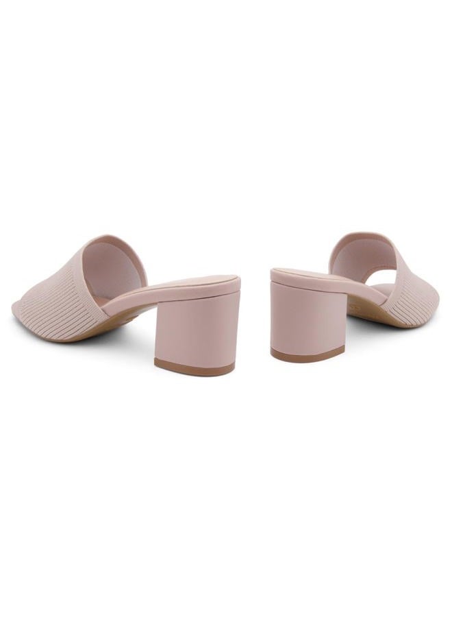 Herstyle Low Block Heels for Women – Slip-On Mules, Square Open Toe 2.5 Inch Comfort Chunky Heeled Sandals, Trendy 2025 Casual Dress Pumps Shoes for Party, Wedding & Office, Beigekn, 6.5 - Image 5