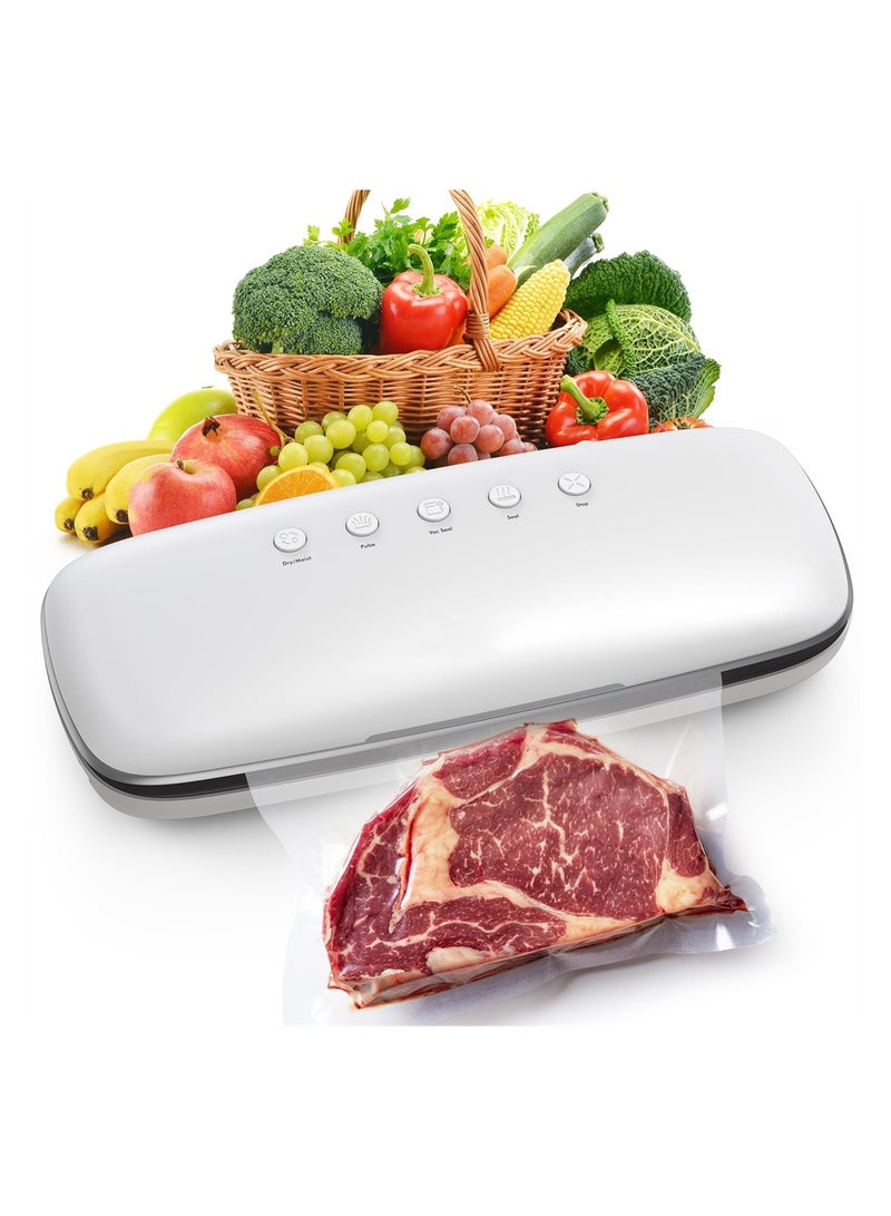 SYOSI Vacuum Sealer Machine Automatic Sealer Machine One-Touch Sealing Vacuum for Food Preservation Storage Saver Dry And Moist Food Modes - Image 1