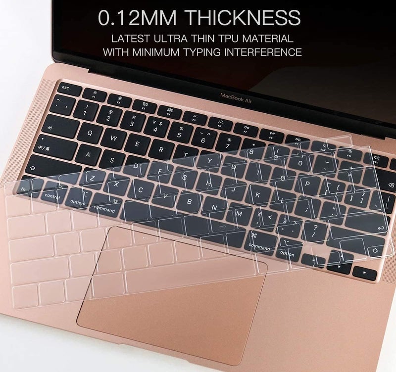 CaseBuy Premium Ultra Thin Keyboard Cover for MacBook Air 13.3 inch 2021 2020 Model A2179 A2337 M1 Chip, MacBook Air 13 inch M1 TPU Protective Skin(Not Fit 2022-2025 Air M2 M3 M4 A2681 A3113 A3240) - Image 3