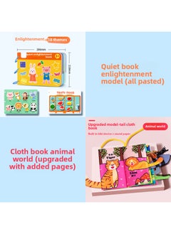 Generic Quiet Hand Tear Book Early Education Velcro Baby Tear Book Can Bite 6-Month-Old Baby One-Year-Old Toy 1 Enlightenment-Color:Enlightenment Book (play As Soon As You Get It) + Cloth Book (can Be Chewed)  - Image 1