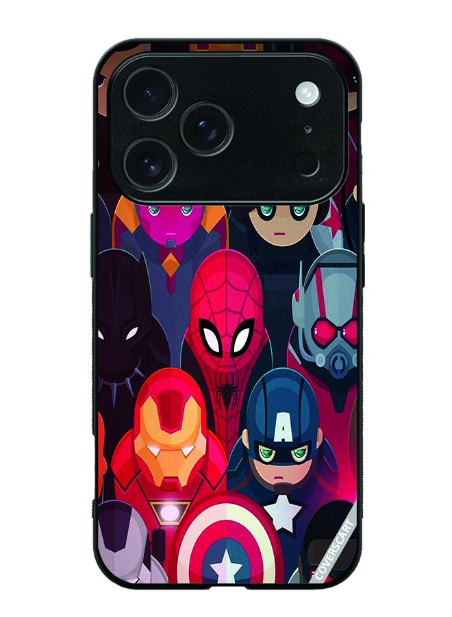 Protective Case Cover For Apple iPhone 17 Pro Max Marvel Kids Design Multicolour