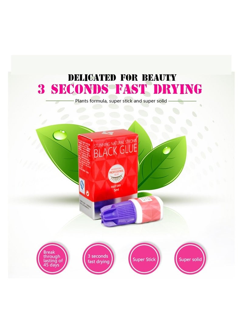 ICONSIGN - 45 Days Long Lasting 5 ml Natural Strong Black Glue For False Eyelash Extensions - Image 1