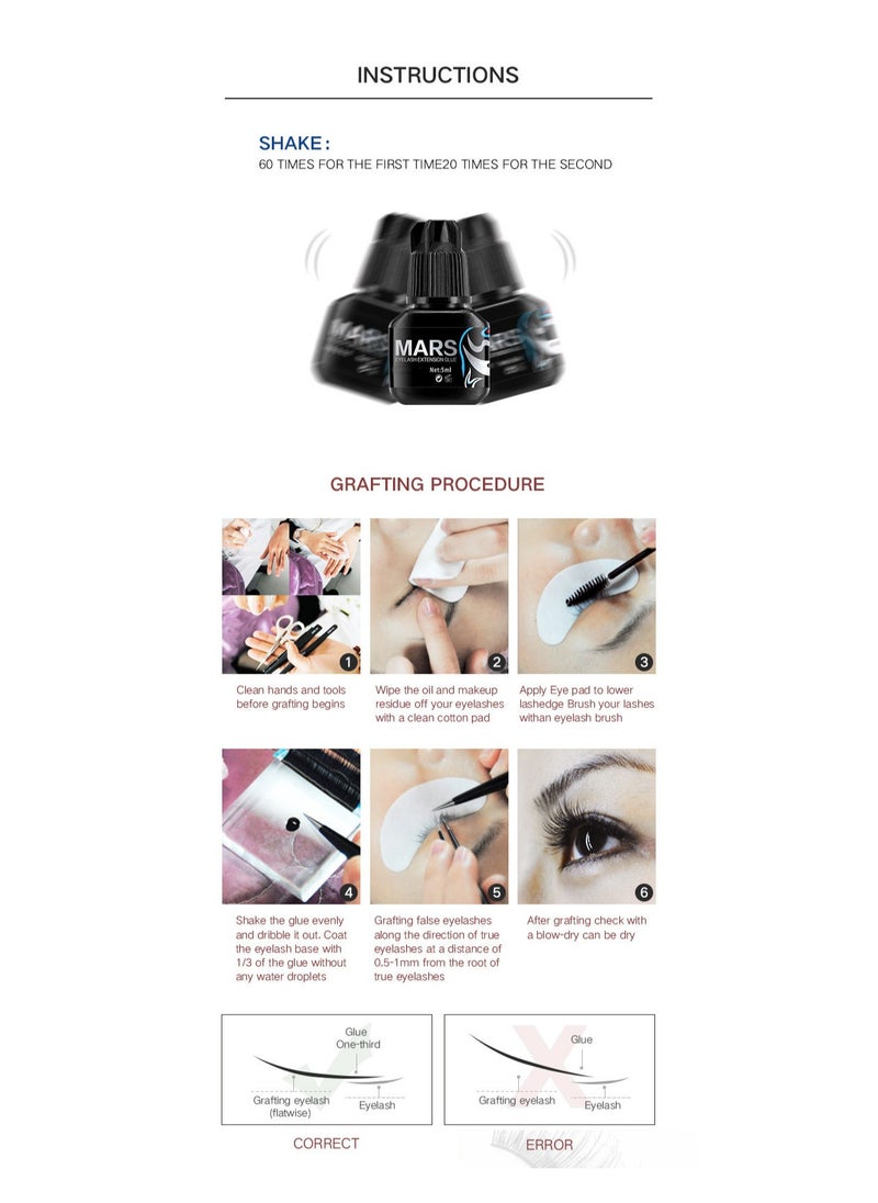 ICONSIGN - 45 Days Long Lasting 5 ml Natural Strong Black Glue For False Eyelash Extensions - Image 1