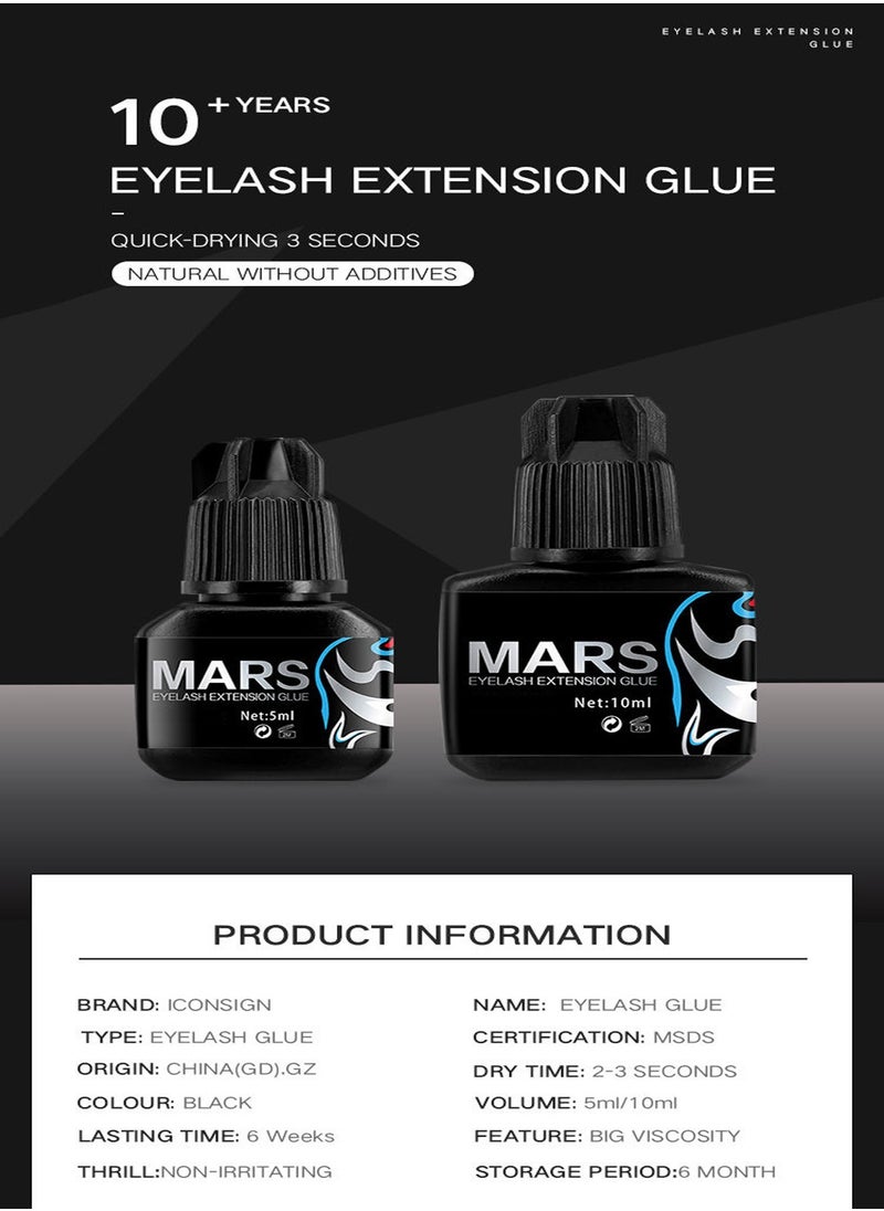 ICONSIGN - 45 Days Long Lasting 5 ml Natural Strong Black Glue For False Eyelash Extensions - Image 1