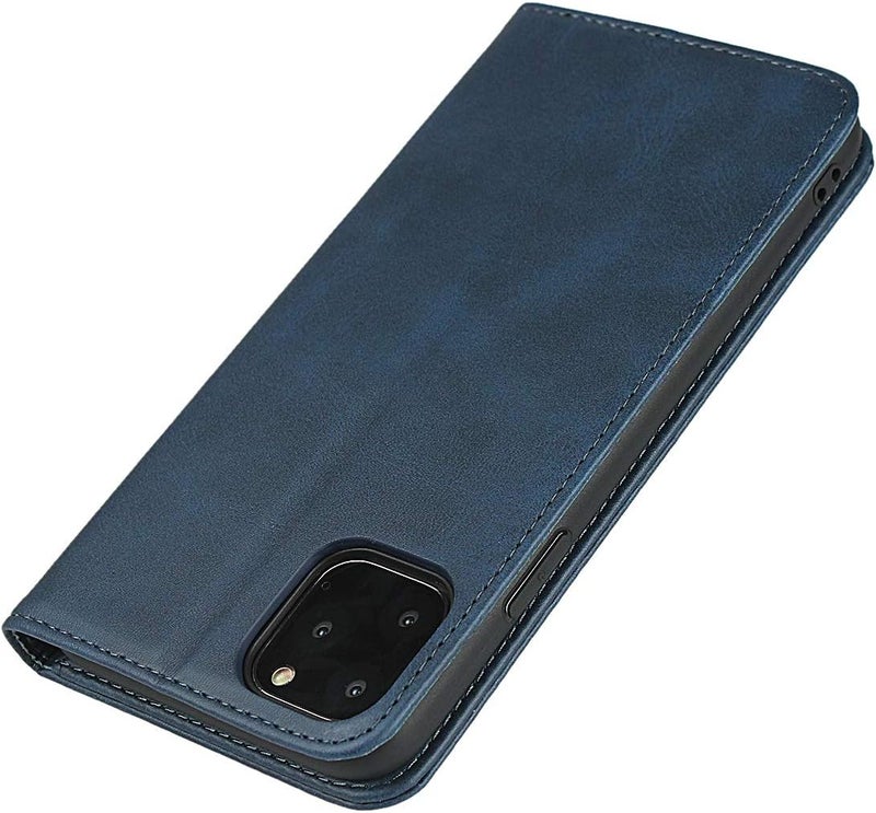 iCoverCase for iPhone 11 Pro Max Wallet Case with Card Holder, PU Leather Magnetic Kickstand Feature Shockproof Protective Flip Cover Case - Blue - Image 4