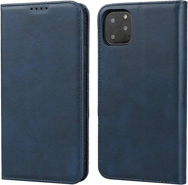 iCoverCase for iPhone 11 Pro Max Wallet Case with Card Holder, PU Leather Magnetic Kickstand Feature Shockproof Protective Flip Cover Case - Blue - Image 1