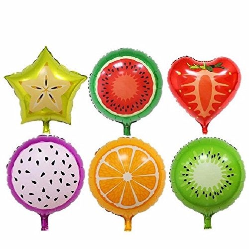 Simple polymer 18 Fruit Balloons Pack of 24 Watermelon Carambola Kiwi Dragon Fruit Orange Strawberry UnisexKids Childrens Party Decoration - Image 5
